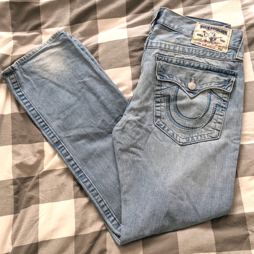 True Religion Men's 34 Slim Jeans